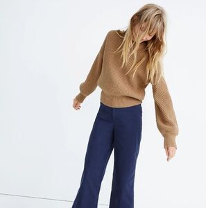 Madewell Fairbanks Pullover Sweater camel small S